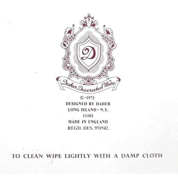 Vintage DAHER Decorated metal Ware DANCING COLONIAL COUPLE TIN BOWL DISH England - Picture 8 of 10